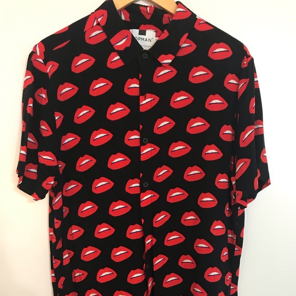 Topman Men’s XL Short Sleeve Button Down Fitted - Picture 1 of 4